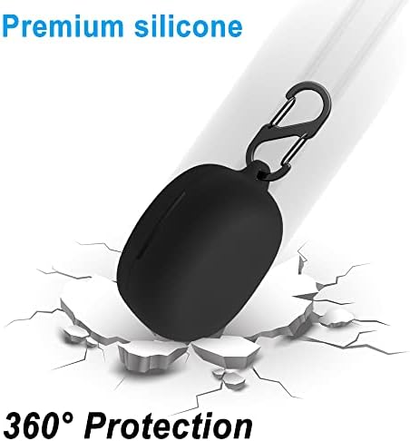 Aocar Silicone Carrying Case Compatible with Anker Soundcore Life P2 Mini, Portable Scratch Shock Resistant Cover with Carabiner (Black)