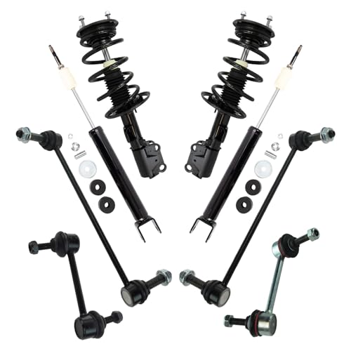 Image of TRQ Front and Rear Suspension Kit Complete Strut & Coil Spring Assembly Shock Absorber Sway Bar Stabilizer Link Compatible with 2013-2019 Ford Taurus