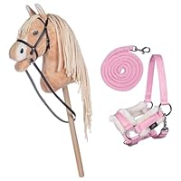 Cavezza Per Cavallo Giocattolo HKM - Set Rosa Per Bambini Che Amano Cavalcare - Foto 2