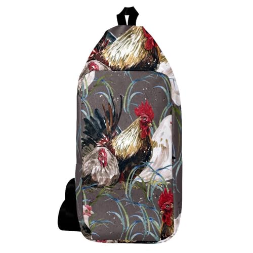 Sac à dos à bandoulière motif poule fini le mal de dos en voyage et randonnée