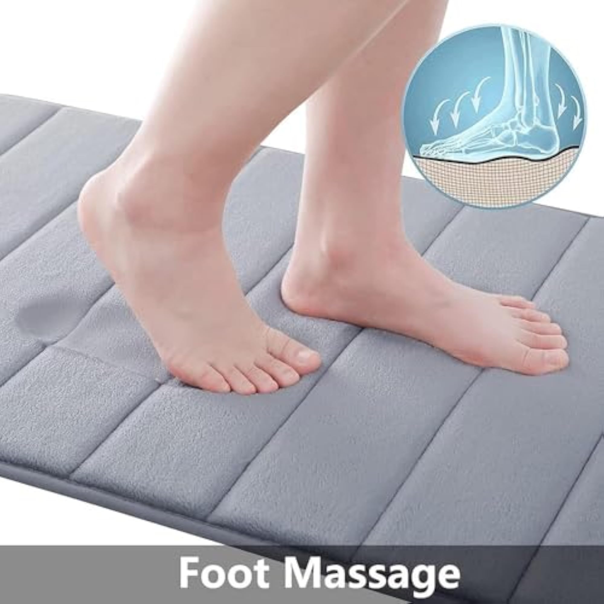 2 Piece Memory Foam Bath Mat Set