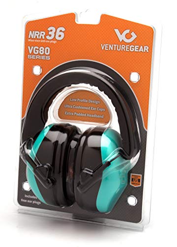 Venture Gear™ VG80 Series Adult Hearing Protection Earmuff, Teal, VG Clamshell, One Size (VGPM8063C)