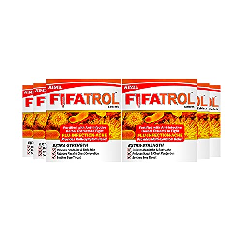 See full amazon price history chart for AIMIL Fifatrol Tablets - 30 Tablets (Pack of 6) | For Flu, Infections, Sore Throat, Nasal & Chest Congestion | Herbal Anti-infective AIMIL Fifatrol Tablets - 30 Tablets (Pack of 6) | For Flu, Infections, Sore Throat, Nasal & Chest Congestion | Herbal Anti-infective (B093T8X74J) Amazon Price History, Amazon Price Tracker