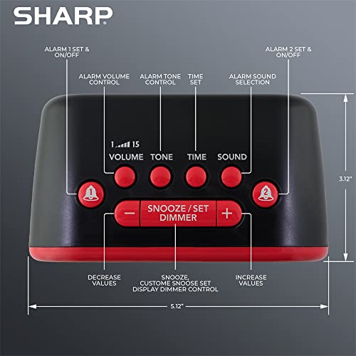 Sharp SPC657AJAMZ Big Bang Super Loud Alarm Clock thumb #2