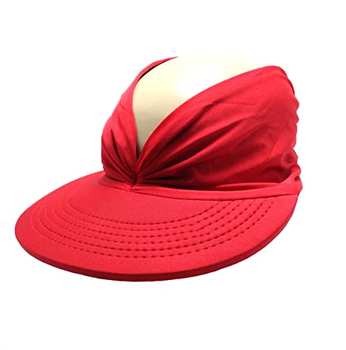 Viseira Boné Esportivo Turbante Feminina Verão L-02(Vermelho)