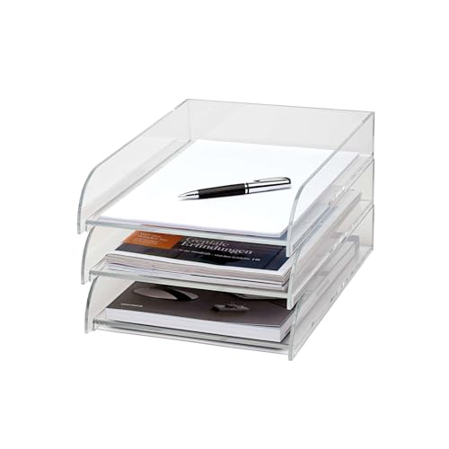 Bac à courrier A4 MAUL transparent pour libérer l'espace de travail