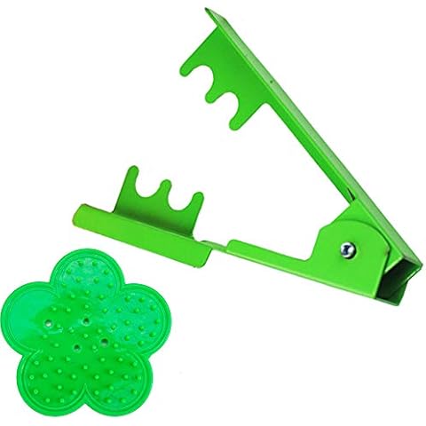 VIMOA Rose Thorn Stripper Rose Thorn Remove Steel Rubber Rose Leaves Stripper for Home-Grown Roses or Rose Enthusiasts (Green) Cover