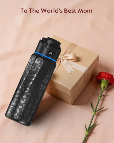 BOOST Smart Water Bottle with Reminder & Tracker, Double Wall Vacuum Insulated Bottles Stainless Steel, 32oz BPA-Free Wide Mouth for School, Gym, Office, Ideal for Mother's Day