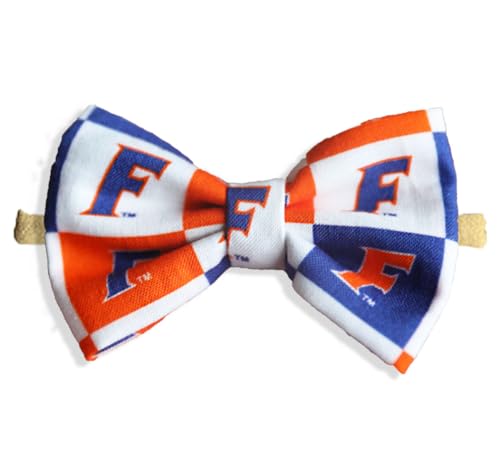Image of University of Florida Gators Newborn Baby Girl To Toddler Nylon Headband Bow - Made In USA