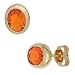 Produktbild Paar Ohrstecker mit Opal Feueropal rot orange oval 585 Gold Gelbgold Damen