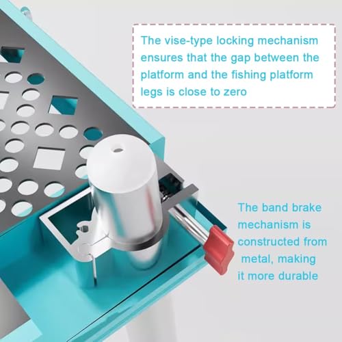 Plateforme de pêche pliable en aluminium ultra légère et stable - 4