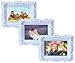 Olivery Victorian Inspired Flower Photo Frame - 4" X 6" Easel Soft Velvet Back Floral Picture Frames - Hand-painted Resin & Glass Home Decor - Great Gift Idea, Wedding Gift & More (3 Packs)