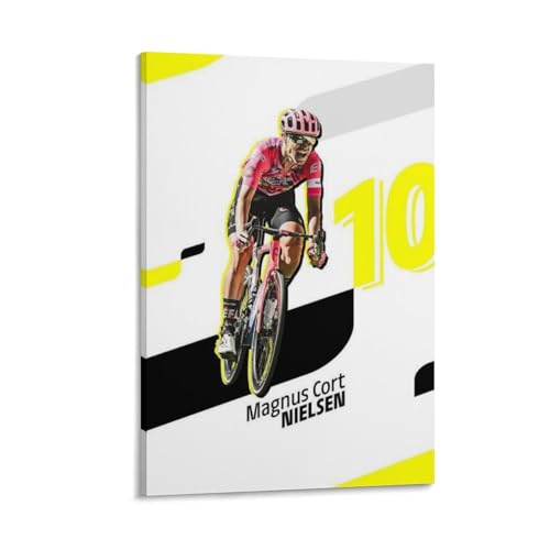 Impression sur toile haut de gamme Magnus Cort Nielsen cycliste danois 50x75