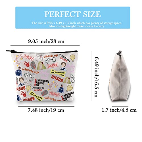Criminal TV Show Inspired Gift TV Show Merchandise Zipper Pouch Spencer Lover Gift Crime Show Makeup Bag for Criminal Fans (Criminal TV Pattern Bag EU) - Image 2