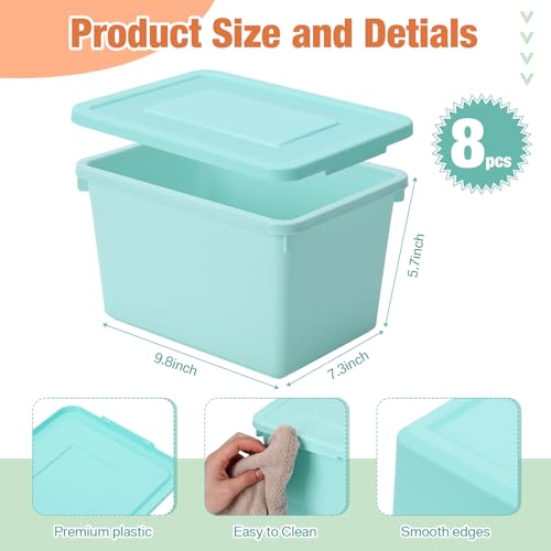 Boîtes de rangement plastique avec couvercle empilables pour étagère
