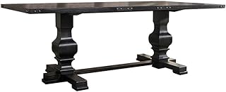Acme Morland Trestle Dining Table in Vintage Black