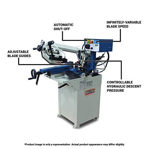 Baileigh BS-210M Hydraulic Horizontal Band Saw, 110V, 1hp Motor, 3/4