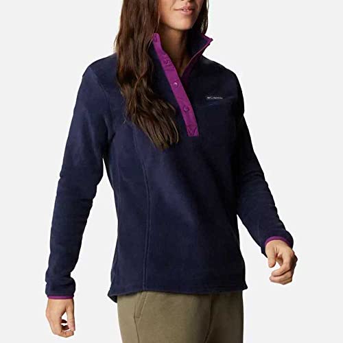 Image of Columbia Womens Benton Springs Half Snap II Pull Over Fleece Jacket, Dark Stone /Canoe /Vintage Blue, 3X