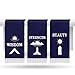 Vikings Handicraft Blue Lodge Velvet Pedestal Cover Set – Silver Thread Embroidery Wisdom Strength Beauty – 3 Piece Masonic-Inspired Lodge Banners with Fringe – 13x37 Inch - Image 2