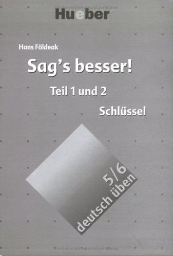Sag's Besser Teil 2 Schlüssel Pdf