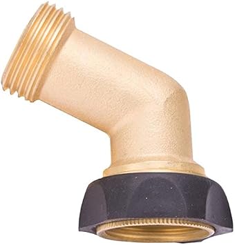 Rocky Mountain Goods Gooseneck - Solid Brass Hose Kink Preventer - Perfect Angle for Prevention - Leakproof - Allows Full Flow and Pressure