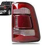 Lathsy LED Tail Light Red Cover with Blind Spot Compatible With 2019-2023 Dodge Ram 1500 Right Passenger Side Replace 68262530AH