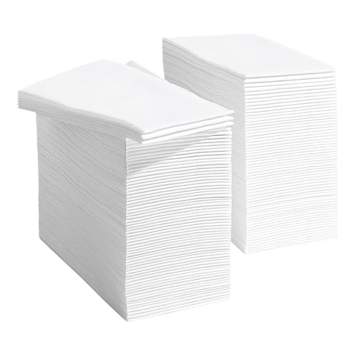 JEBBLAS Asciugamani usa e getta per ospiti, asciugamani di carta effetto lino, morbidi e assorbenti per cucina, feste, bagno, ristorante, eventi, 19,8 x 40 cm, confezione da 200 pezzi, bianco JEBBLAS Asciugamani usa e getta per ospiti, asciugamani di carta effetto lino, morbidi e assorbenti per cucina, feste, bagno, ristorante, eventi, 19,8 x 40 cm, confezione da 200 pezzi, bianco
