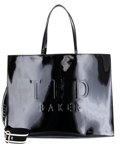 Sac à icônes Ted Baker en toile noire le grand cabas de vos journées