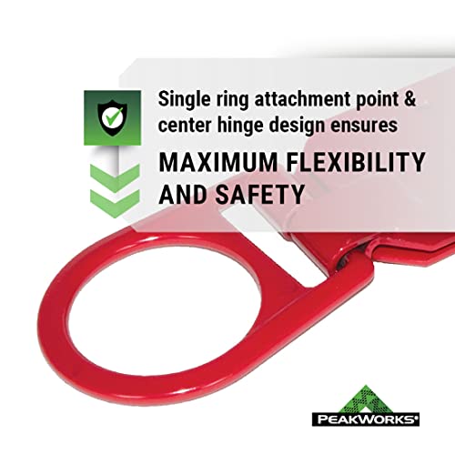 Peakworks Roof Anchor Bracket, Fall Arrest System, Tool Connects To Wood Surfaces With Roofing Harness Safety Kit, Ansi Osha Compliant, Durable Steel Adjustable Connector, Red, V8229100 #TOP3