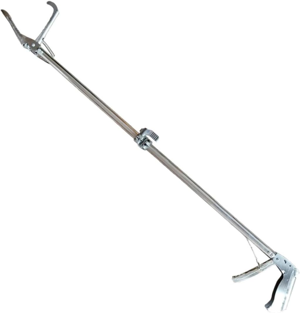 IMIKEYA Heavy-Duty Anti-Slip Stainless Steel Crab Tongs Extra Long Eel Clip Tool for Seafood Outdoor Cooking and Garbage Pickup Multi-Functional Kitchen Accessory