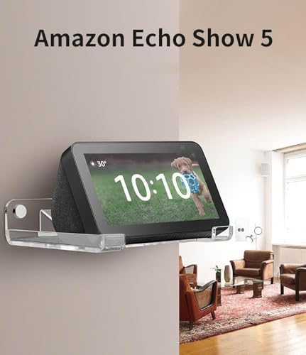 Echo Show 5 Stand, Wall Mount, Storage Rack (Transparent) E002