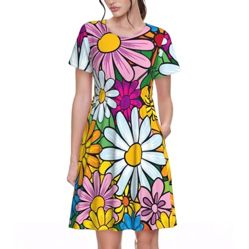 Robe d'été à manches courtes fluide idéale pour vos pique-niques