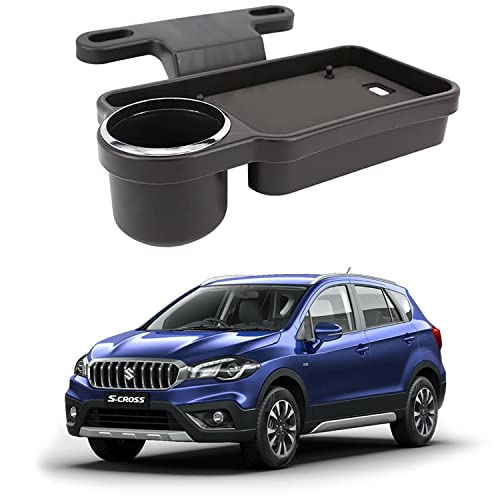 Image of Oshotto (FT-04) Foldable Car Auto Headrest Rear Back Seat Table Drink Food Cup Tray Holder Compatible with Maruti Suzuki S-Cross - Black