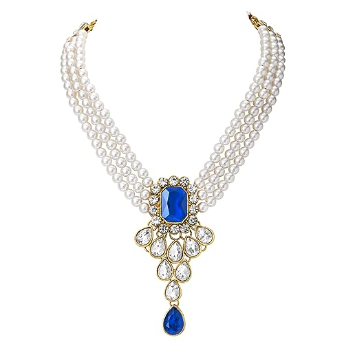 Image of Peora Crystal Faux Pearl Jewellery Gift Set for Women
