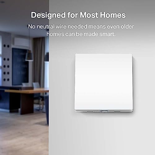 TP-Link Tapo S210 Smart Light Switch 1 Gang 1 Way, Remote and Voice Control,Away Mode,No Neutral Required,Battery included,Work with Alexa & Google home, Tapo Hub Required sold separately 7 413EYgQ8c8L