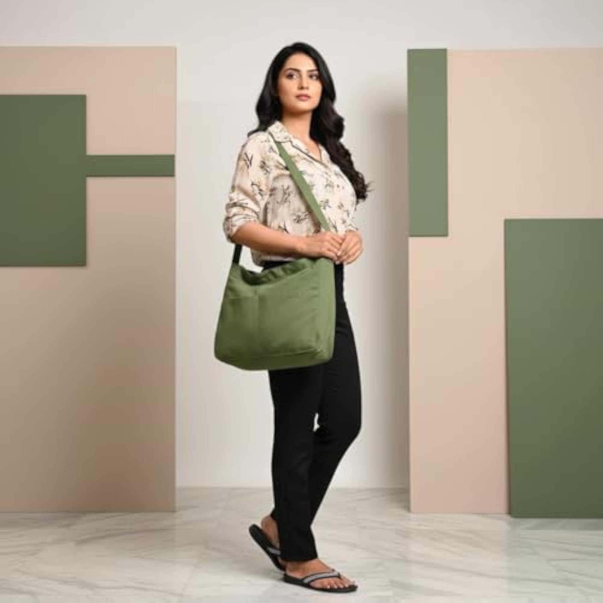 Canvas Crossbody Messenger Bag for Men & Women, Lightweight