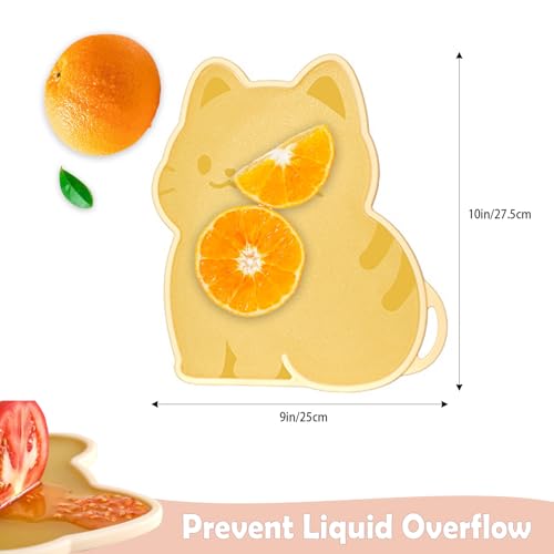 Tabla de cortar rectangular de plástico naranja miniatura 2