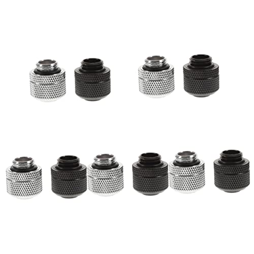 TINEASUR 10 Piezas De Accesorios De Compresión Refrigerados Por Agua Adaptador De Manguera Para Refrigeración Por Agua De Computadora G1/4 Extensor De Rosca Extensor De Rosca Para