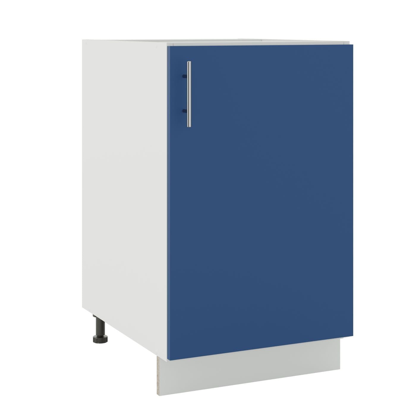 JD Greta Adjustable Kitchen Base Unit - 500mm - Base Cabinet with Door (No Worktop) - Navy Matt — image 1