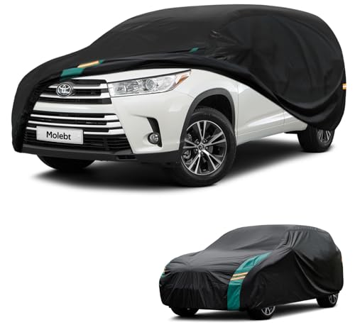 Image of SUV Car Covers Waterproof All Weather, Universal Fit for BMW X5, Toyota Highlander, Ford Explorer, Jeep Grand Cherokee, Honda Pilot, etc. Rain Winter Sun Protection. (Length: 191 inch-201 inch)