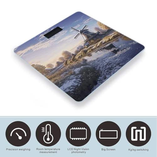 Báscula digital LZQPOEAS hasta 180 kg con pantalla LCD miniatura 3