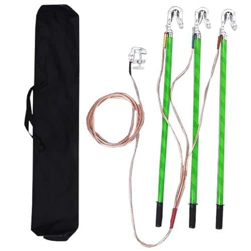 Varilla de puesta a tierra con cable de cobre de 25 cm² para salas eléctricas de 10 kV