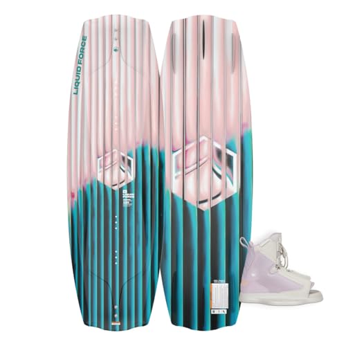 Liquid Force 2026 Women's Angel 135cm Wakeboard w/ Plush Size 7-10 Wakeboard Bindings Package