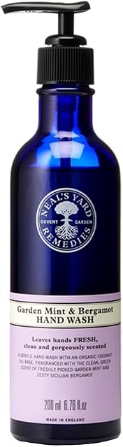 Neals Yard Remedies Garden Mint & Bergamot Hand Wash  Pump or No Pump | Organic Hand Wash with Organic Garden Mint and Bergamot Essential Oils | Vegan Hand Wash Made with Organic Ingredients | 200ml