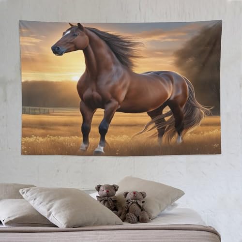 Tenture murale cheval PAZZK grand format imprime artistique haute definition