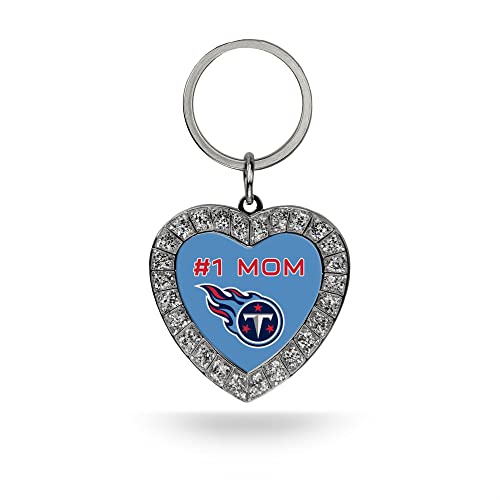 Image of Rico Industries NFL Football Rhinestone Heart Keychain - Great Accessory