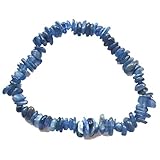 Schmücken Sie Ihr Handgelenk mit dem schönen dehnbaren Kyanit-Disthen Edelsteinarmband. Es besteht aus kleinen Kyanit (Disthen) -Trommelsteinen in der Größe von 6-10 mm