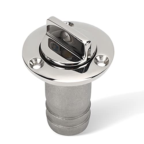 Agatige Boat Slab Drain Plug, Stainless Steel Oval Garboard Drain Plug Marine Drain Plug Kit Fitting Boats Parts