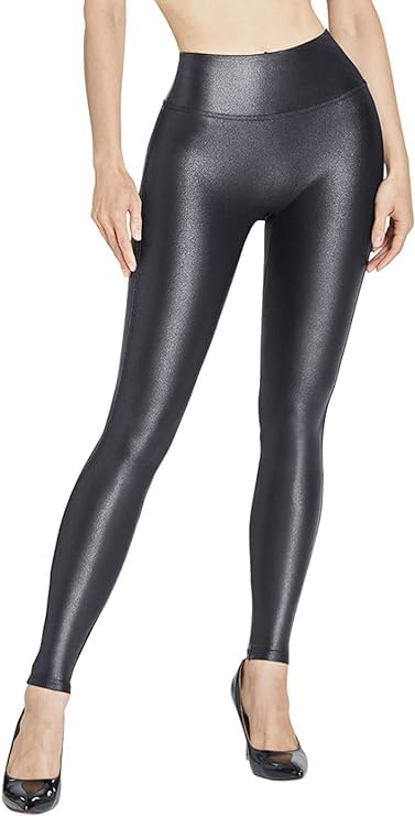 FeelinGirlLeather Pants for Women High Waist Tummy Control Stretchy Pleather Leggings