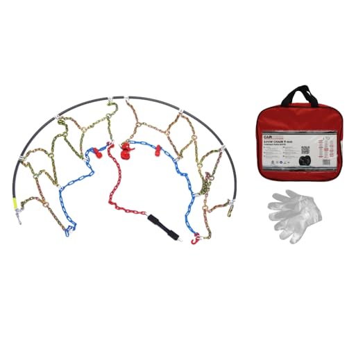 Carpriss 69150060 Cadenas de Nieve de 9 mm de Rombo en Acero y Cable Flexible